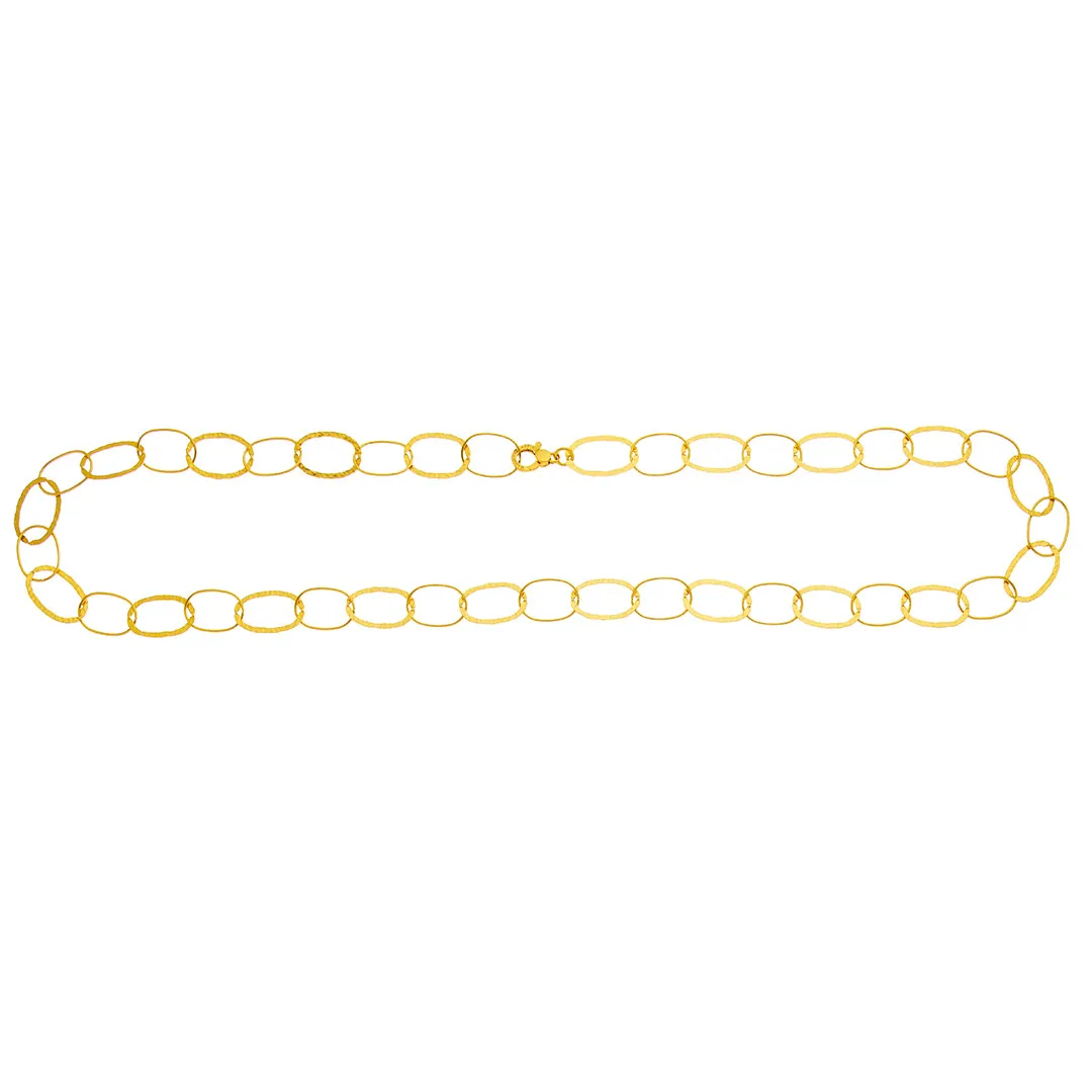 -Collana Maglia Ovale Alternata Dorata Giovanni Raspini 8158