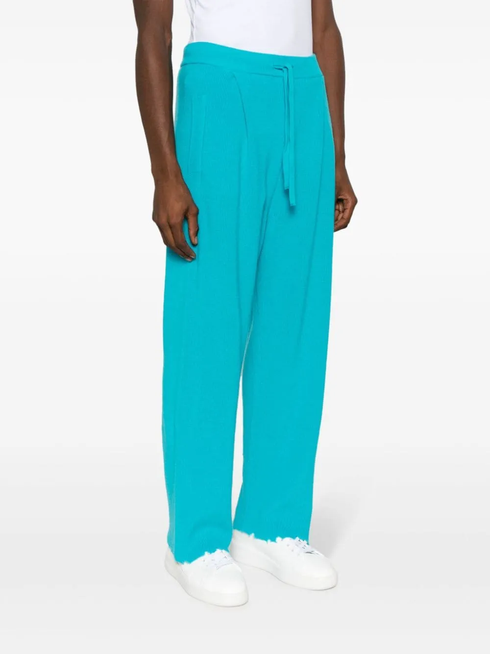 pantalone in maglia turchese